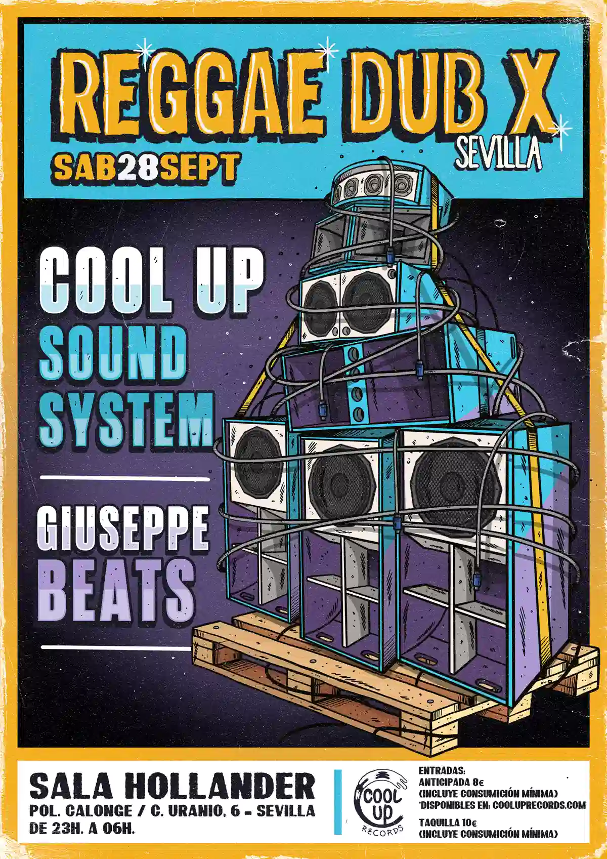 Cool Up Sound System & Giuseppe Beats - Sábado 28 de Septiembre, Sala Hollander, Sevilla.